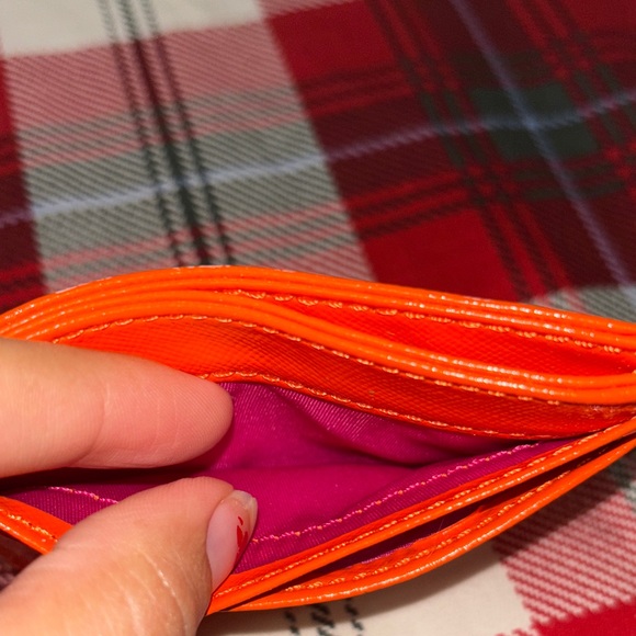 Tory Burch Vibrant Orange Card Holder - Picture 4 of 10